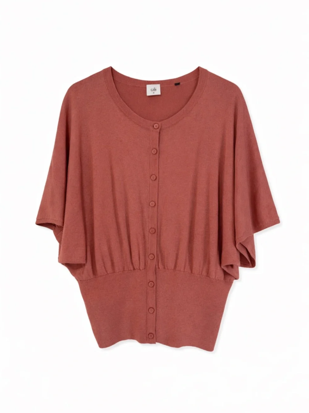 CAbi Dusty Rose Kimono Sleeve Top- Size M - Boho Blouse - Picture 2 of 9